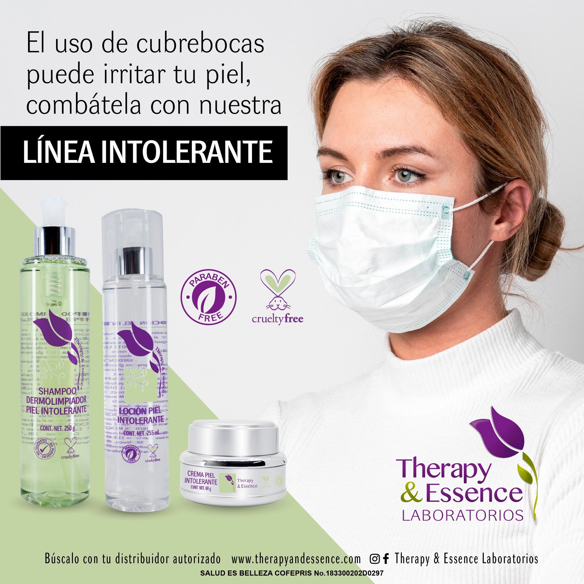 Crema piel intolerante 60gr Therapy and essence Tienda Oficial del