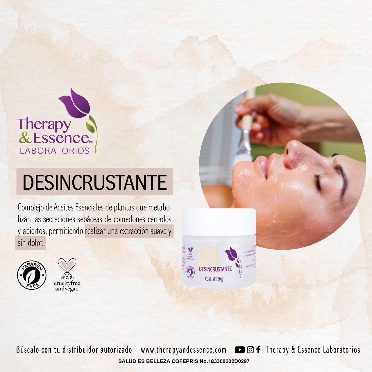 Desincrustante 60gr Therapy and essence Tienda Oficial del Instituto